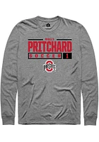 Molly Pritchard  Ohio State Buckeyes Graphite Rally NIL Stacked Box Long Sleeve T Shirt