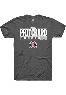 Molly Pritchard  Ohio State Buckeyes Dark Grey Rally NIL Stacked Box Short Sleeve T Shirt