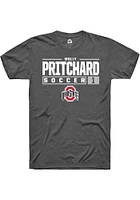 Molly Pritchard  Ohio State Buckeyes Dark Grey Rally NIL Stacked Box Short Sleeve T Shirt