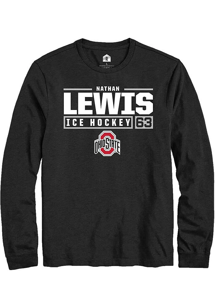 Nathan Lewis Ohio State Buckeyes Rally NIL Stacked Box Long Sleeve T Shirt