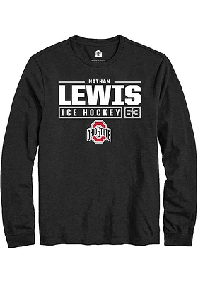 Nathan Lewis Ohio State Buckeyes Rally NIL Stacked Box Long Sleeve T Shirt
