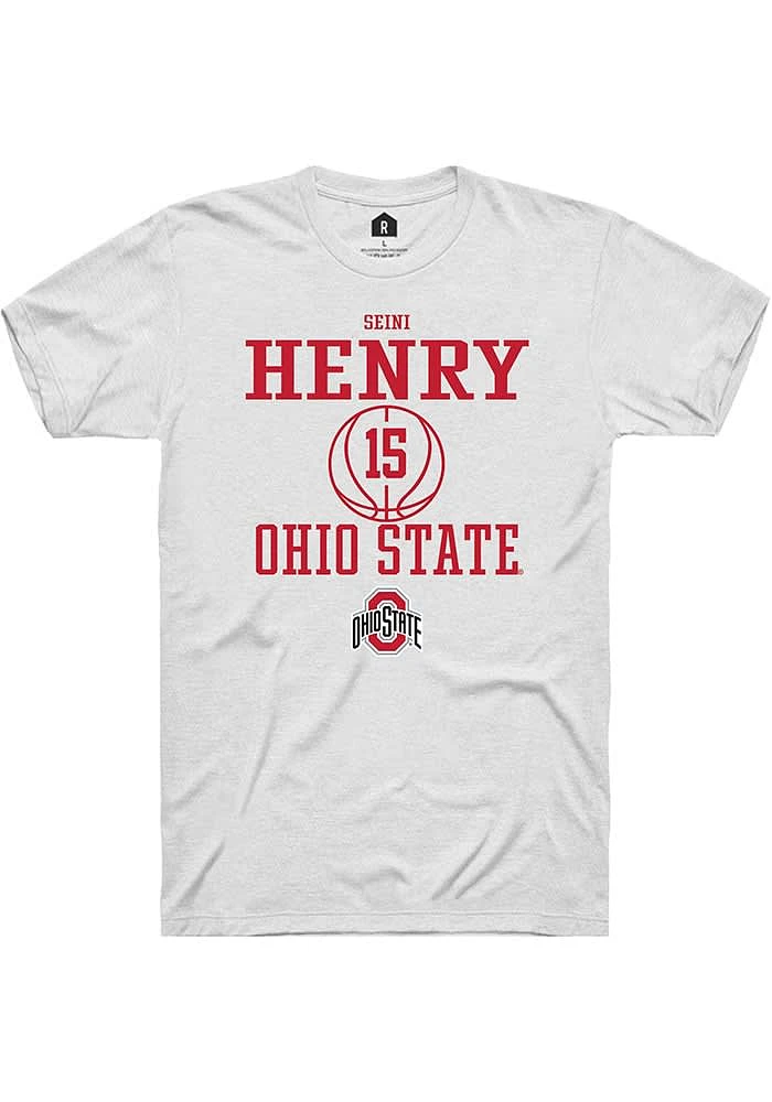 Seini Henry Ohio State Buckeyes Rally NIL Sport Icon Short Sleeve T Shirt