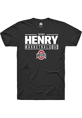 Seini Henry Ohio State Buckeyes Rally NIL Stacked Box Short Sleeve T Shirt