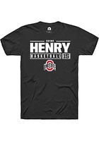 Seini Henry Ohio State Buckeyes Rally NIL Stacked Box Short Sleeve T Shirt