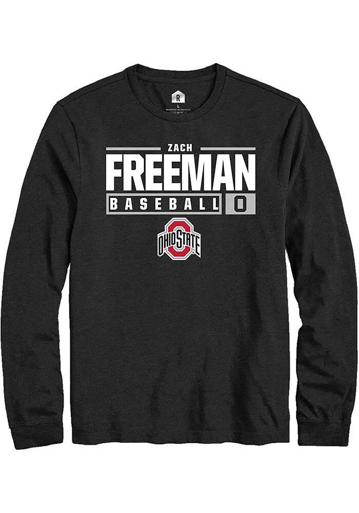 Zach Freeman Ohio State Buckeyes Rally NIL Stacked Box Long Sleeve T Shirt