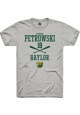 Andrew Petrowski  Baylor Bears Ash Rally NIL Sport Icon Short Sleeve T Shirt