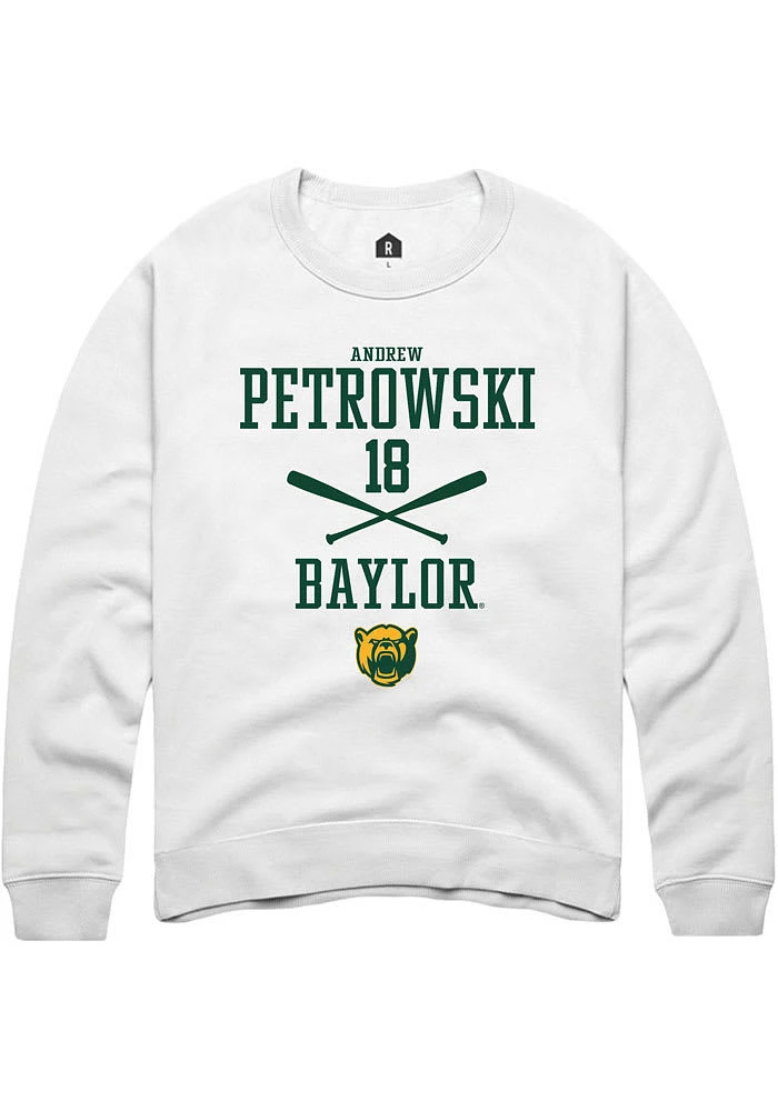 Andrew Petrowski Rally Baylor Bears Mens NIL Sport Icon Long Sleeve Crew Sweatshirt