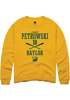 Andrew Petrowski  Rally Baylor Bears Mens Gold NIL Sport Icon Long Sleeve Crew Sweatshirt