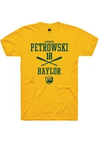 Andrew Petrowski  Baylor Bears Gold Rally NIL Sport Icon Short Sleeve T Shirt