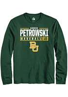 Andrew Petrowski  Baylor Bears Green Rally NIL Stacked Box Long Sleeve T Shirt