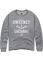 Amanda Sweeney  Rally Cincinnati Bearcats Mens Graphite NIL Sport Icon Long Sleeve Crew Sweatshirt