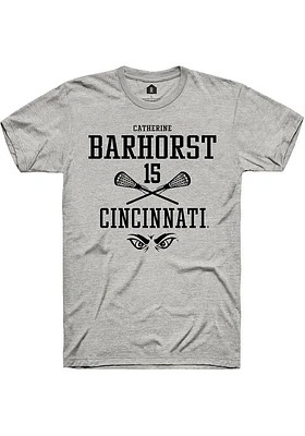 Catherine Barhorst  Cincinnati Bearcats Ash Rally NIL Sport Icon Short Sleeve T Shirt