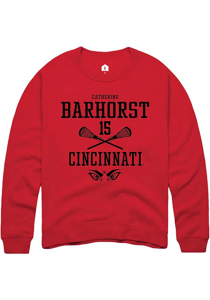 Catherine Barhorst Rally Cincinnati Bearcats Mens NIL Sport Icon Long Sleeve Crew Sweatshirt