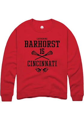 Catherine Barhorst Rally Cincinnati Bearcats Mens NIL Sport Icon Long Sleeve Crew Sweatshirt