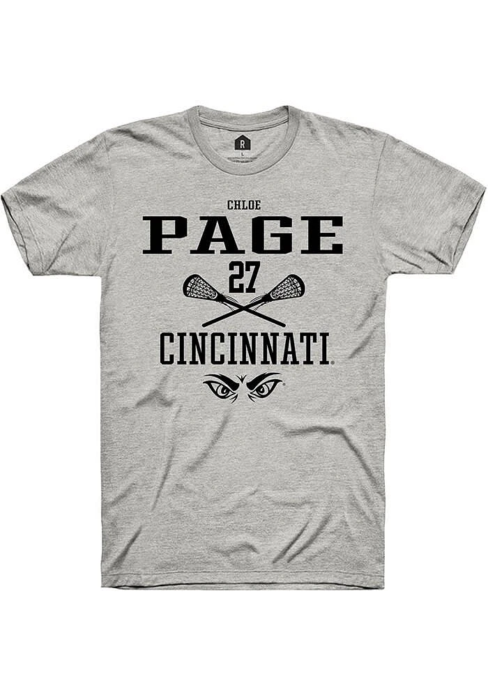 Chloe Page  Cincinnati Bearcats Ash Rally NIL Sport Icon Short Sleeve T Shirt