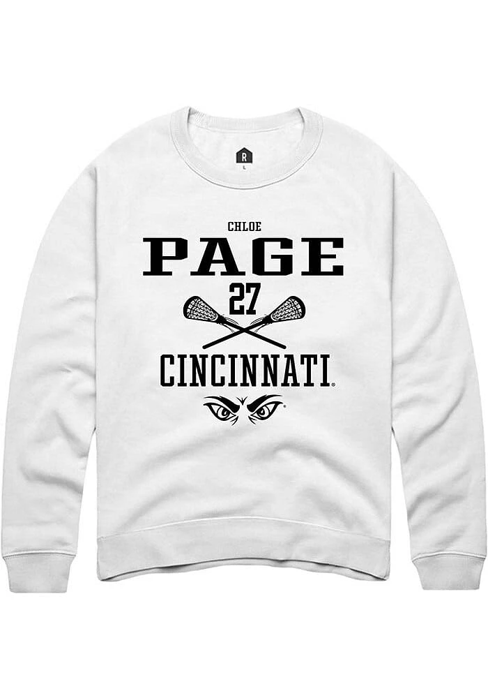 Chloe Page Rally Cincinnati Bearcats Mens NIL Sport Icon Long Sleeve Crew Sweatshirt