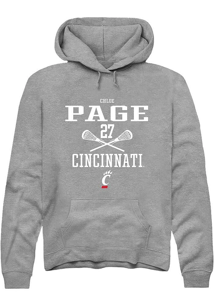 Chloe Page  Rally Cincinnati Bearcats Mens Graphite NIL Sport Icon Long Sleeve Hoodie