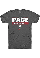 Chloe Page  Cincinnati Bearcats Dark Grey Rally NIL Stacked Box Short Sleeve T Shirt