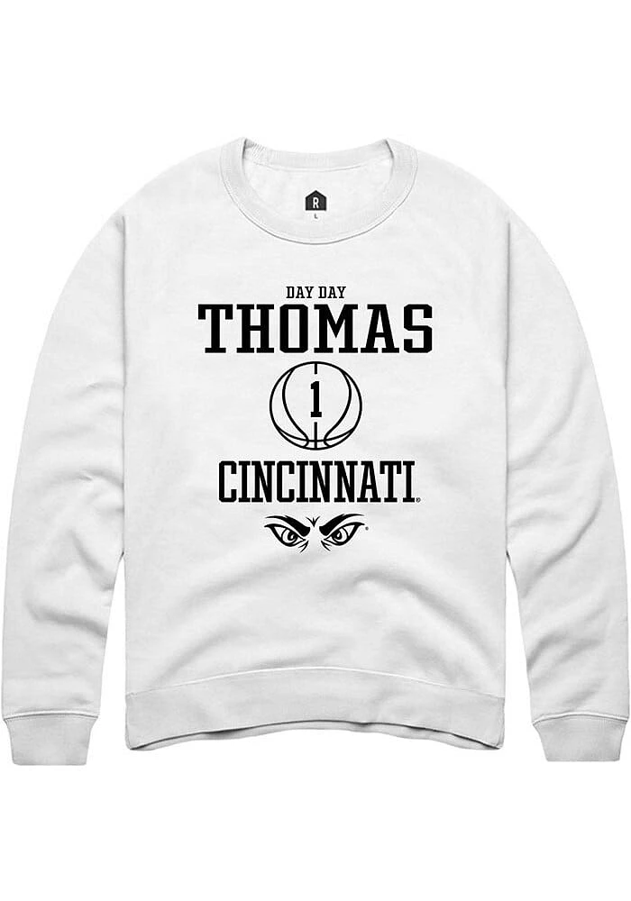 Day Thomas Rally Cincinnati Bearcats Mens NIL Sport Icon Long Sleeve Crew Sweatshirt