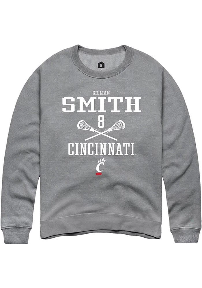 Gillian Smith  Rally Cincinnati Bearcats Mens Graphite NIL Sport Icon Long Sleeve Crew Sweatshirt