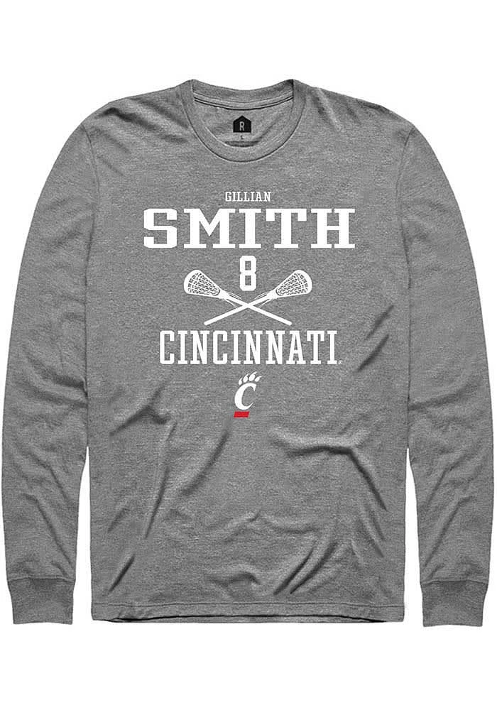 Gillian Smith Cincinnati Bearcats Graphite Rally NIL Sport Icon Long Sleeve T Shirt