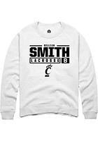 Gillian Smith Rally Cincinnati Bearcats Mens NIL Stacked Box Long Sleeve Crew Sweatshirt