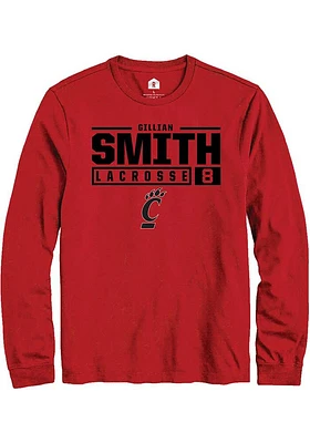 Gillian Smith Cincinnati Bearcats Rally NIL Stacked Box Long Sleeve T Shirt