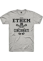gracie ethem  Cincinnati Bearcats Ash Rally NIL Sport Icon Short Sleeve T Shirt