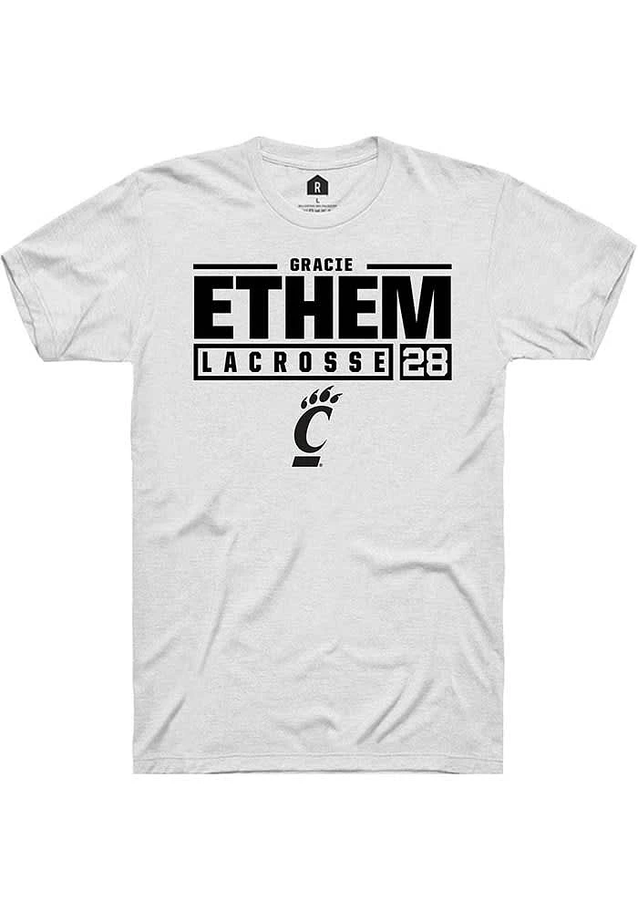 gracie ethem Cincinnati Bearcats Rally NIL Stacked Box Short Sleeve T Shirt