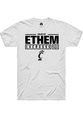 gracie ethem Cincinnati Bearcats Rally NIL Stacked Box Short Sleeve T Shirt