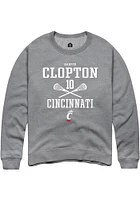 Harper Clopton  Rally Cincinnati Bearcats Mens Graphite NIL Sport Icon Long Sleeve Crew Sweatshirt