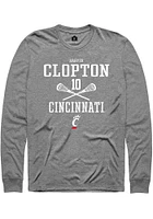 Harper Clopton  Cincinnati Bearcats Graphite Rally NIL Sport Icon Long Sleeve T Shirt