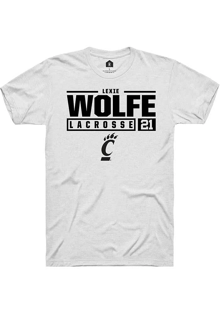 Lexie Wolfe Cincinnati Bearcats Rally NIL Stacked Box Short Sleeve T Shirt