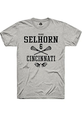 Paige Selhorn  Cincinnati Bearcats Ash Rally NIL Sport Icon Short Sleeve T Shirt