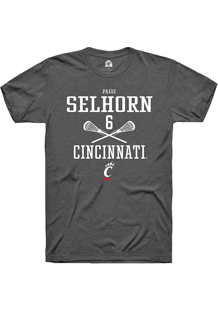 Paige Selhorn Cincinnati Bearcats Dark Grey Rally NIL Sport Icon Short Sleeve T Shirt