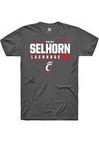 Paige Selhorn  Cincinnati Bearcats Dark Grey Rally NIL Stacked Box Short Sleeve T Shirt