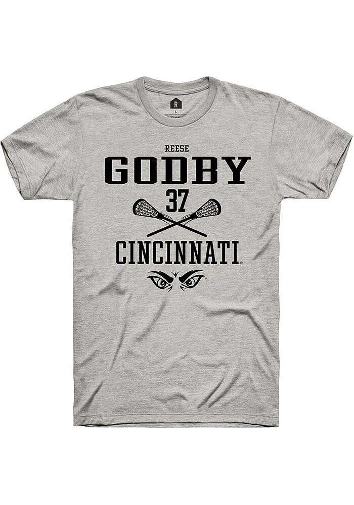 Reese Godby  Cincinnati Bearcats Ash Rally NIL Sport Icon Short Sleeve T Shirt