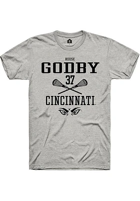 Reese Godby  Cincinnati Bearcats Ash Rally NIL Sport Icon Short Sleeve T Shirt