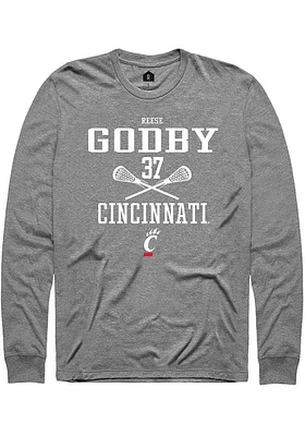 Reese Godby  Cincinnati Bearcats Graphite Rally NIL Sport Icon Long Sleeve T Shirt