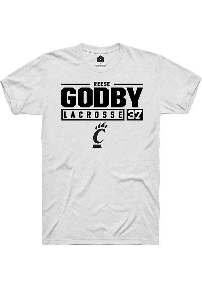 Reese Godby Cincinnati Bearcats Rally NIL Stacked Box Short Sleeve T Shirt