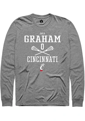 Shea Graham  Cincinnati Bearcats Graphite Rally NIL Sport Icon Long Sleeve T Shirt