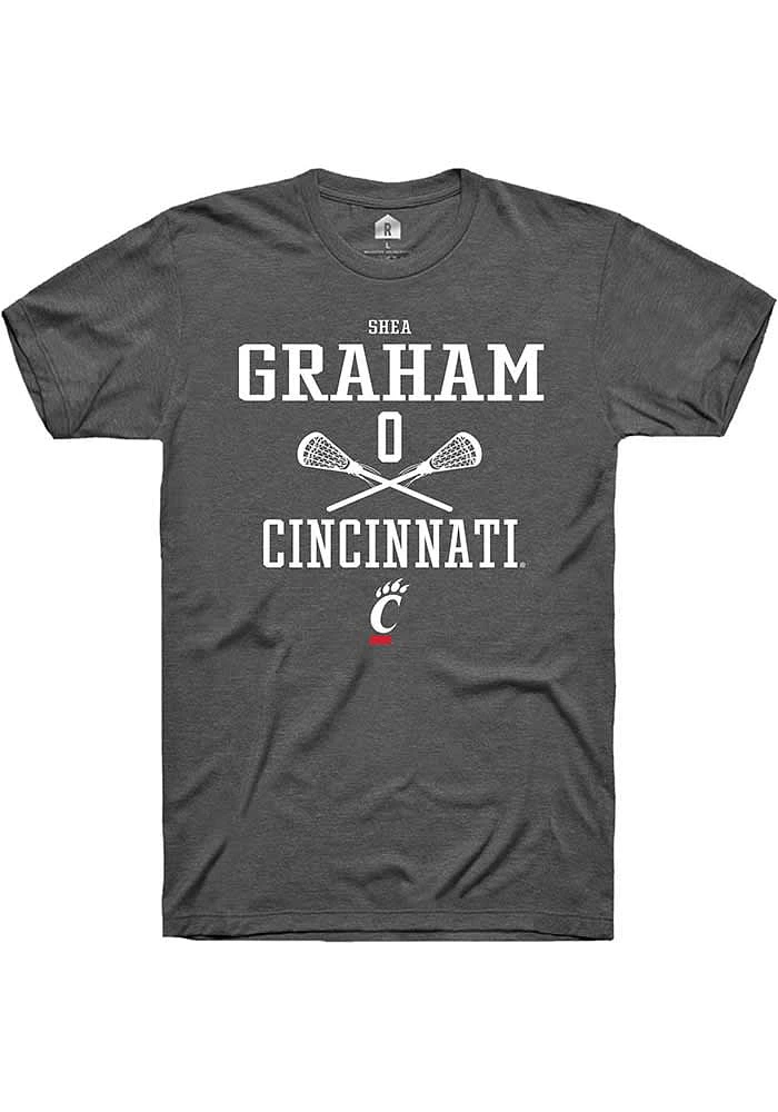 Shea Graham Cincinnati Bearcats Dark Grey Rally NIL Sport Icon Short Sleeve T Shirt