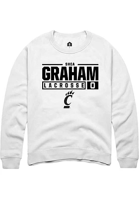 Shea Graham Rally Cincinnati Bearcats Mens NIL Stacked Box Long Sleeve Crew Sweatshirt