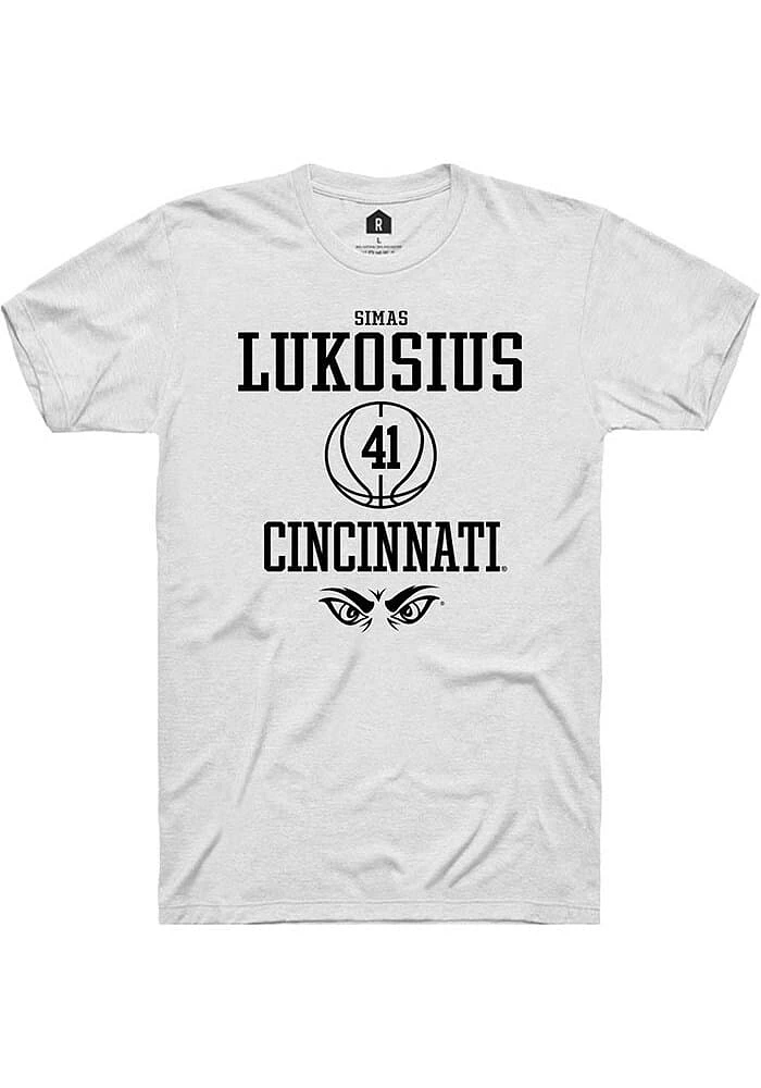 Simas Lukosius Cincinnati Bearcats Rally NIL Sport Icon Short Sleeve T Shirt