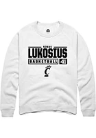 Simas Lukosius Rally Cincinnati Bearcats Mens NIL Stacked Box Long Sleeve Crew Sweatshirt