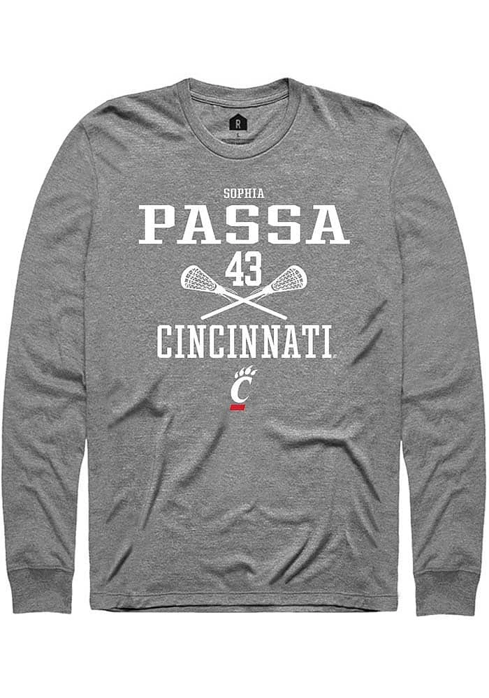 Sophia Passa Cincinnati Bearcats Graphite Rally NIL Sport Icon Long Sleeve T Shirt