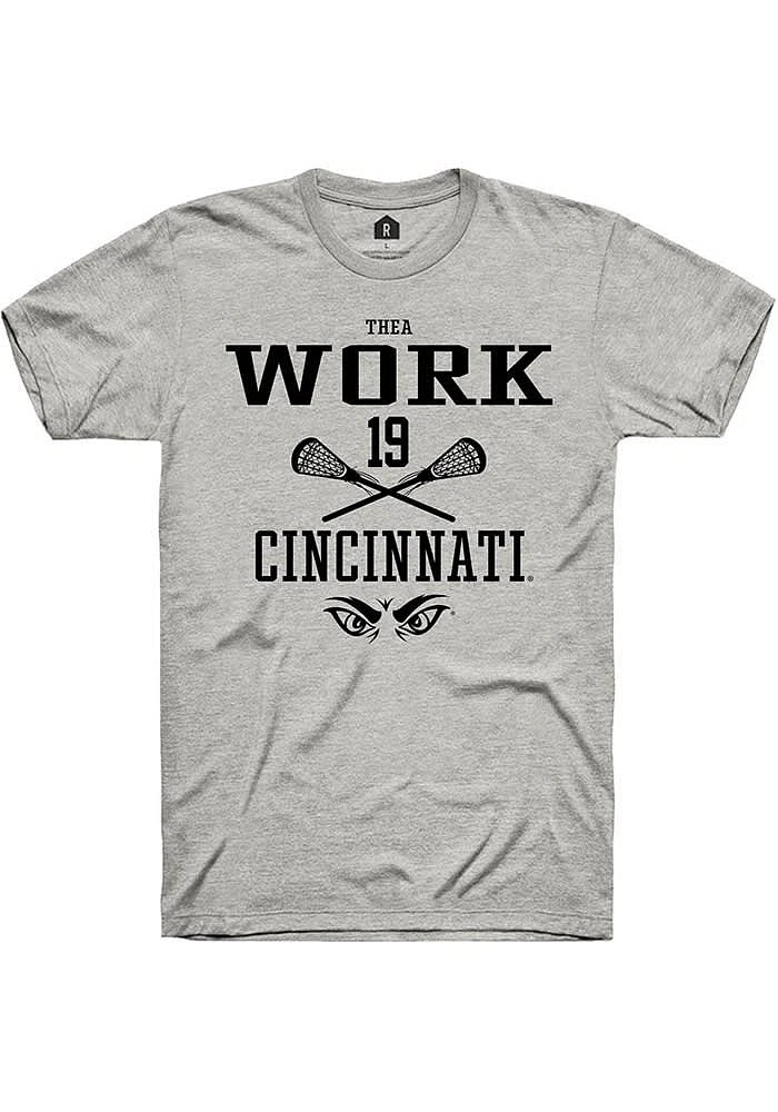 Thea Work Cincinnati Bearcats Ash Rally NIL Sport Icon Short Sleeve T Shirt