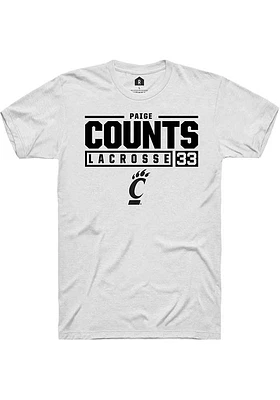 Veronica Counts Cincinnati Bearcats Rally NIL Stacked Box Short Sleeve T Shirt