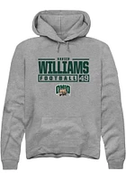 Xavier Williams  Rally Ohio Bobcats Mens Graphite NIL Stacked Box Long Sleeve Hoodie