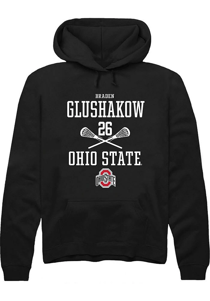 Braden Glushakow Rally Ohio State Buckeyes Mens NIL Sport Icon Long Sleeve Hoodie